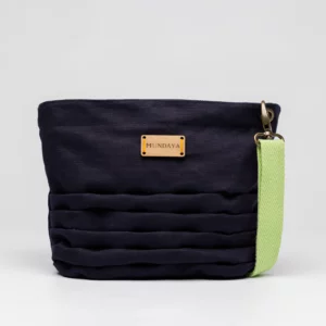 bolso ardora bandolera azul y correa verde