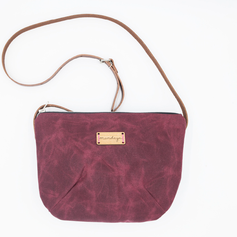 bolso nameless granate bandolera